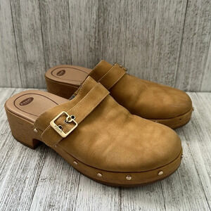 Dr. Scholls Dr. Scholl’s Shoes Studded Leather Heeled Clogs Size 8